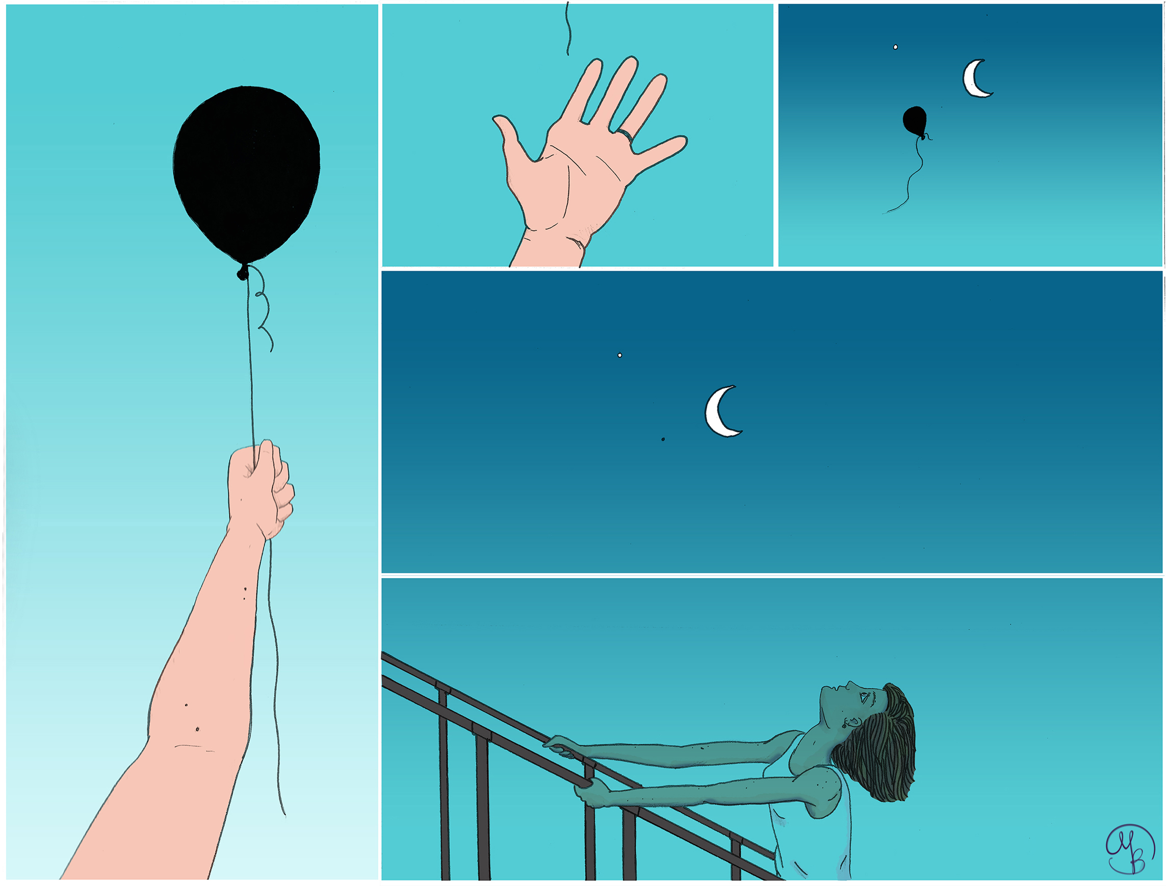 balloon comic by Mallory Battista